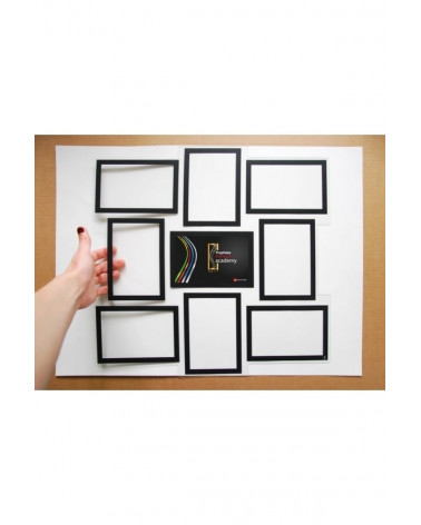 Pêle-mêle carré noir- 9 Photos - Format - SLIMPYX