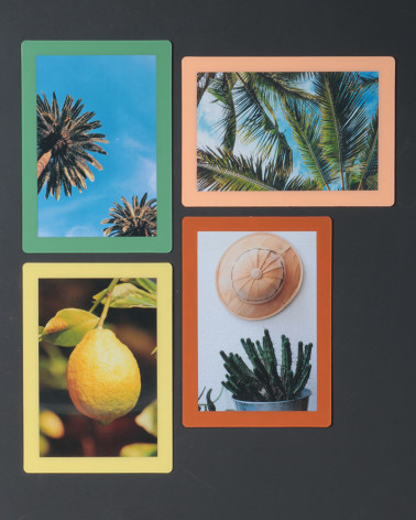 cadres photo composition SlimPYX 10x15 Jaune Paille Terracotta Corail Vert Menthe