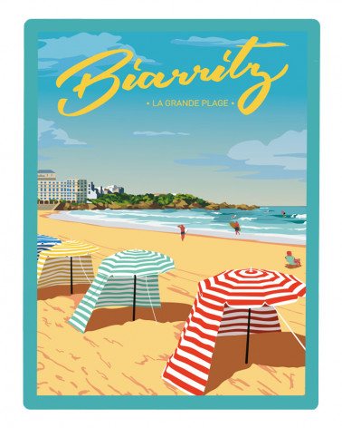 Affiche de ville Biarritz &...