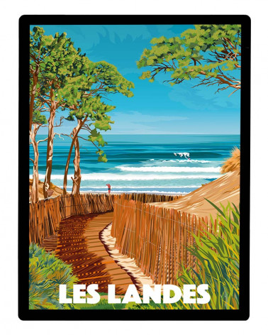 Affiche de ville Montpellier & Cadre 30x40 cm fin et design - A3