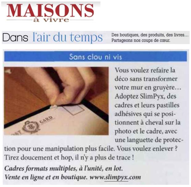 maisons à vivre Slimpyx presse