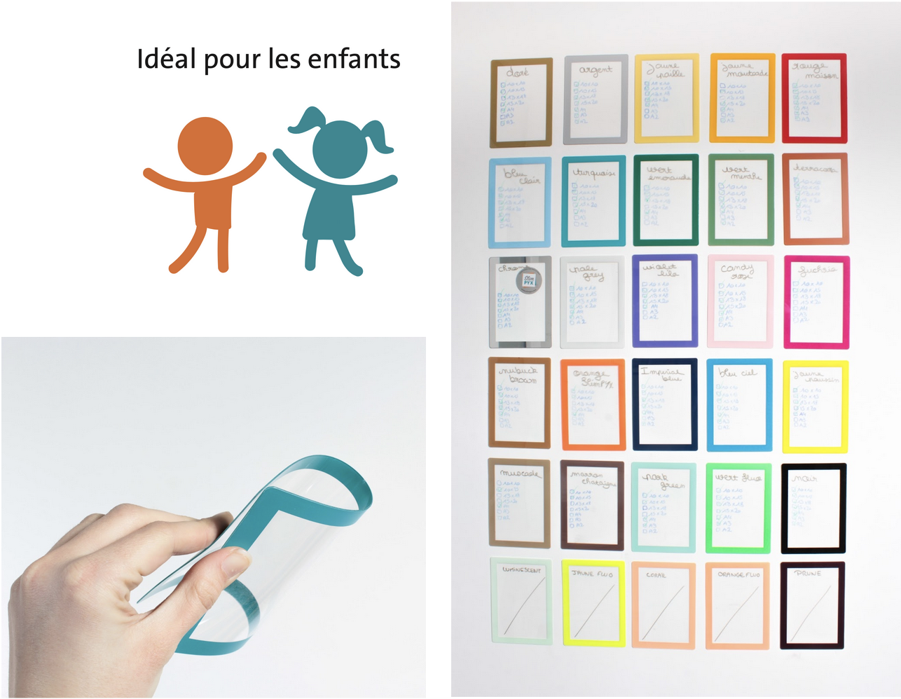 Cadre photo SlimPYX adapté aux enfants et divers couleurs