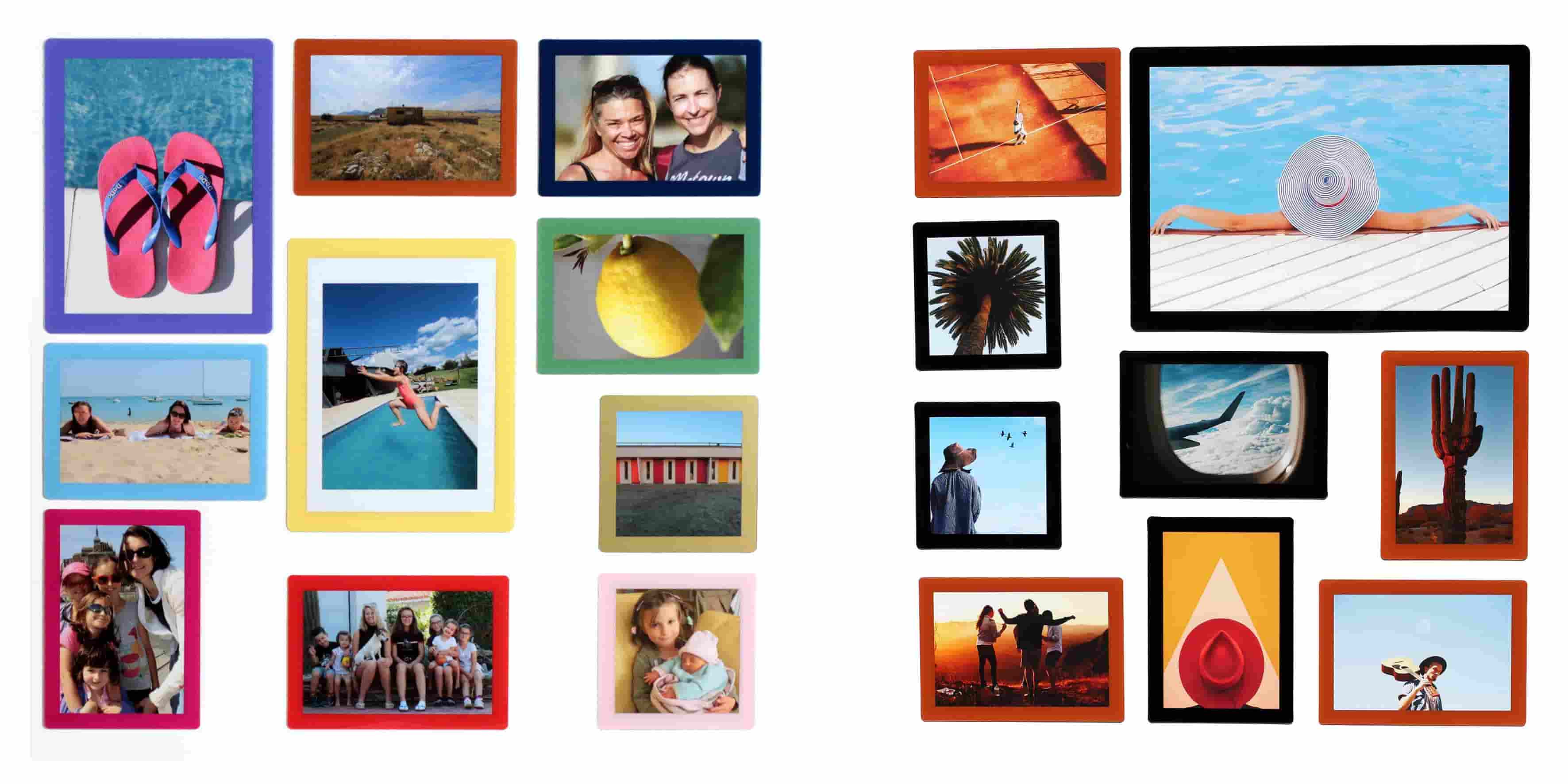 Wall compositions of holiday and family photos