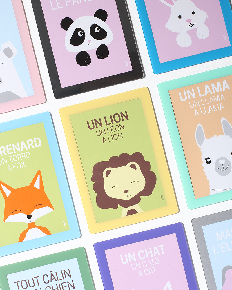 Composition de cadre photo coloré SlimPYX pour les enfants avec des animaux