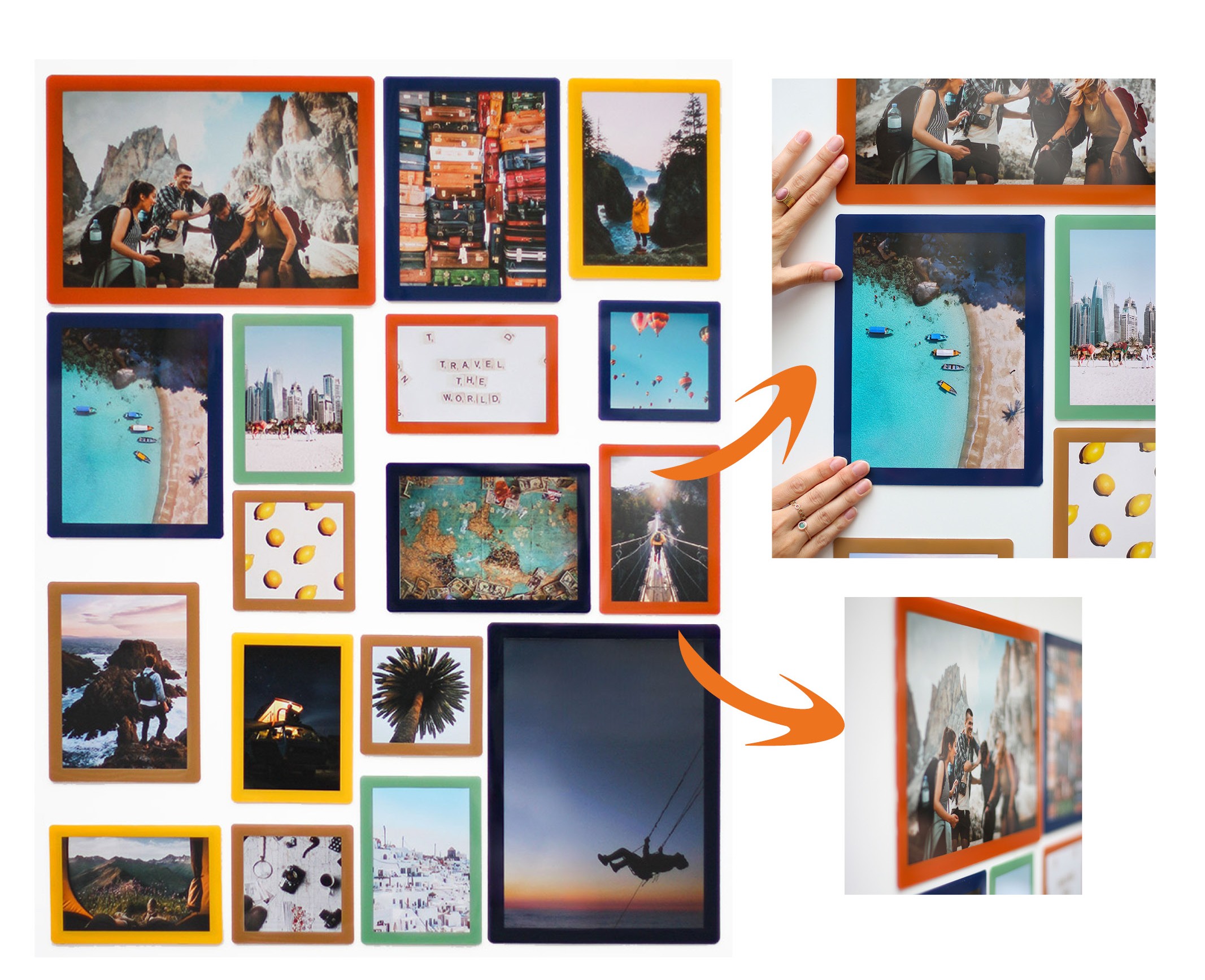 composition colorée qui évoque le voyage et l'aventure