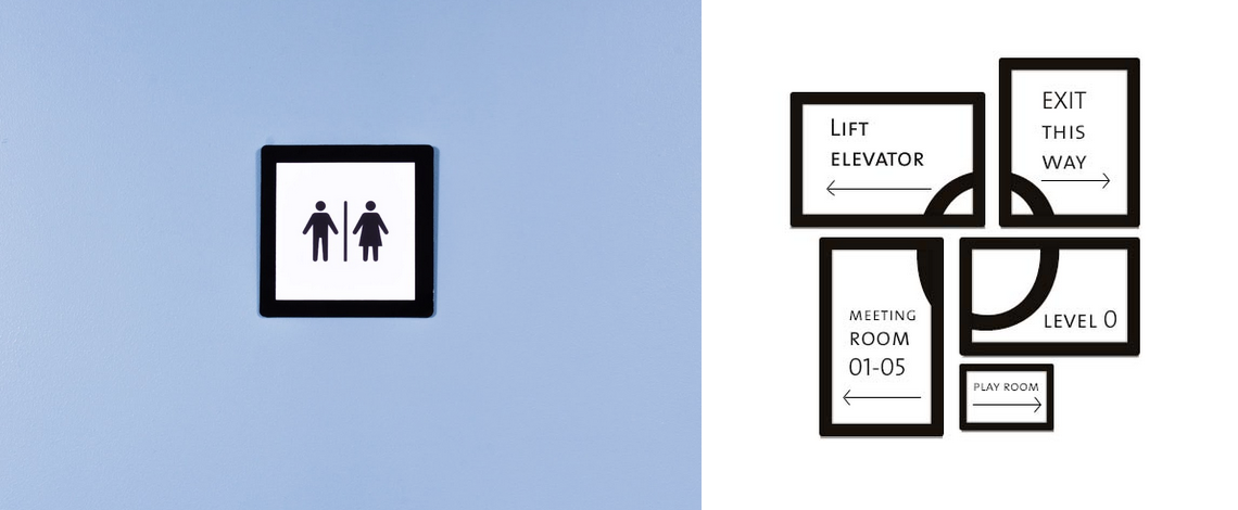 Signalétique avec cadre SlimPYX