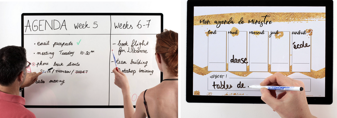 Cadre slimPYX en tant que tableaux effaçable